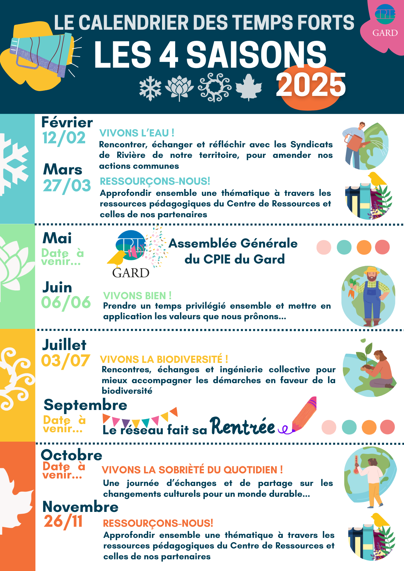 Calendrier 4 saisons 