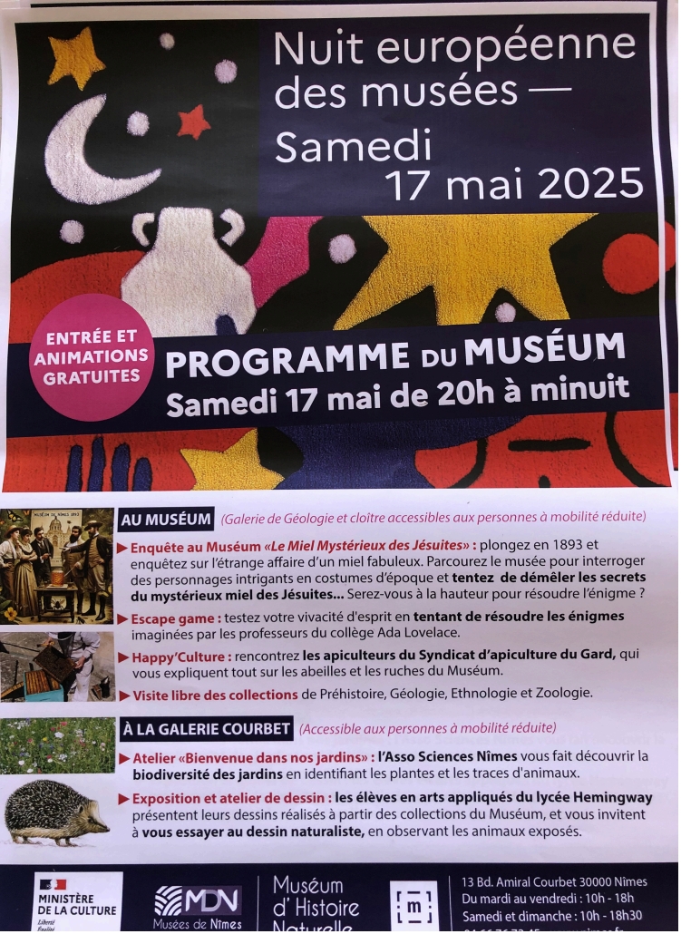 programme de la Nuit européenne des Musées au Muséum